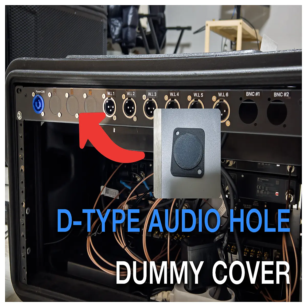 d shape audio port dummy plug cover for speaker grille protection cap replacement