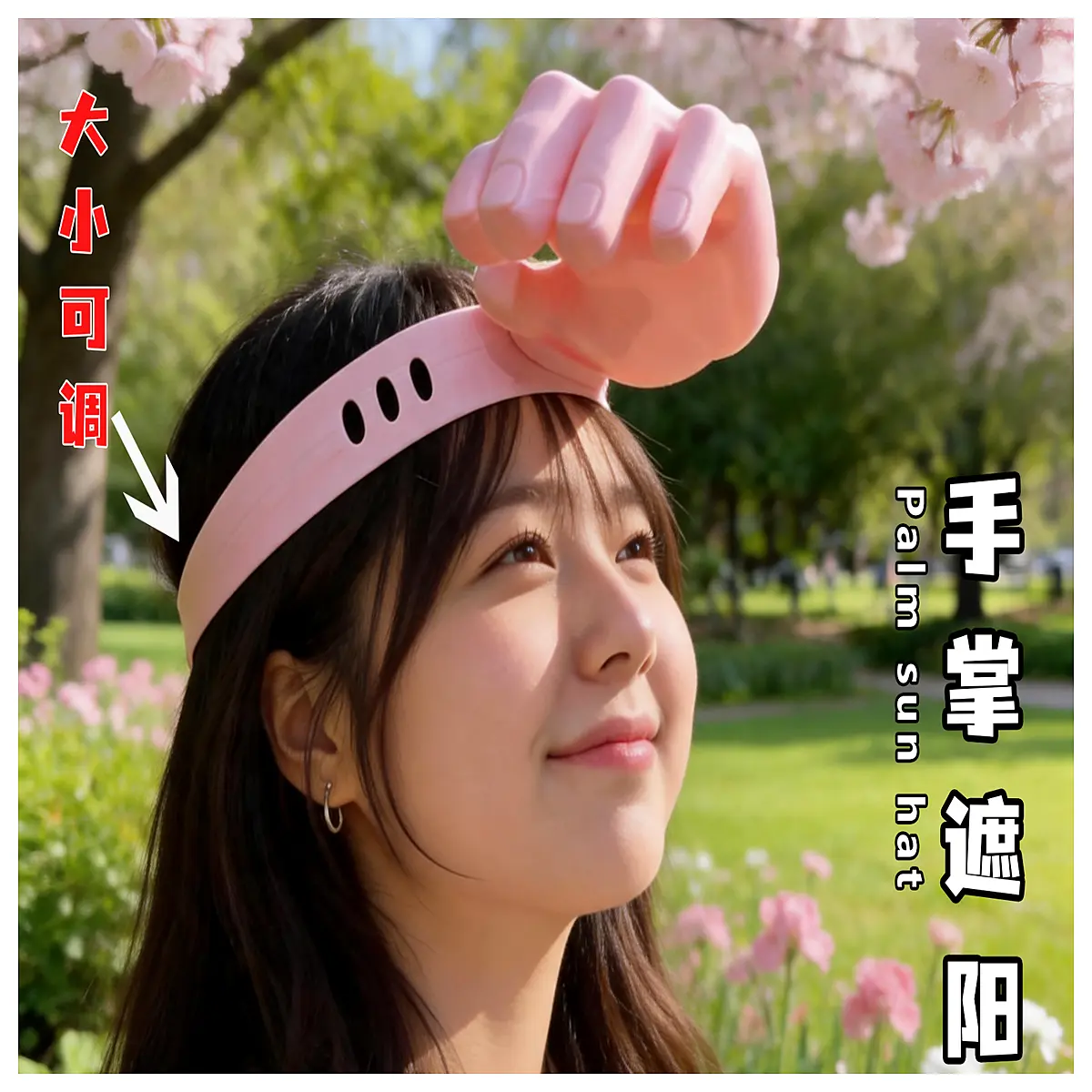 lazy hands sun hat for driving cycling palm shade cap with printed time lightweight protection headwear