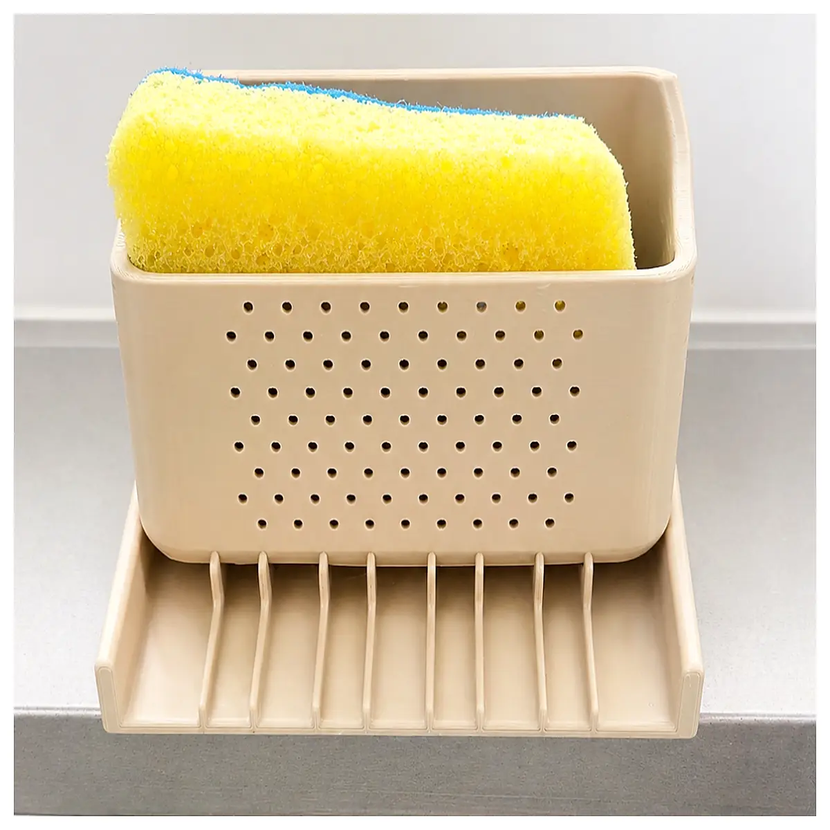 bathroom sponge holder rack organizer wall mounted suction cup dish drainer sink accessory storage