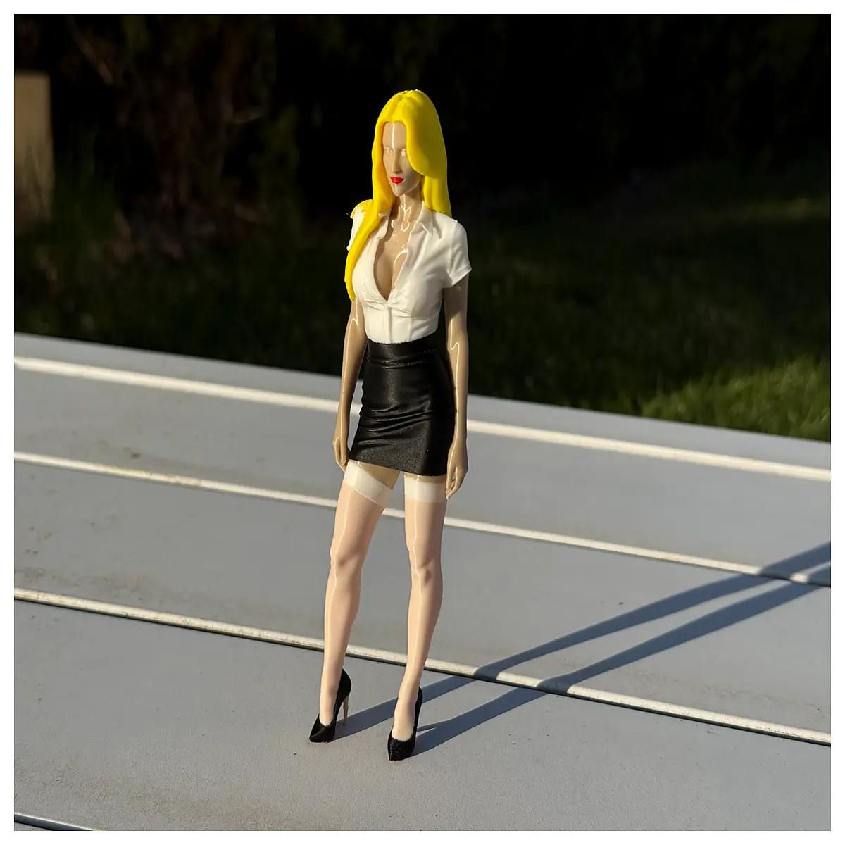 office girl statue modern desk decor for women stylish female figurine chic workplace art piece