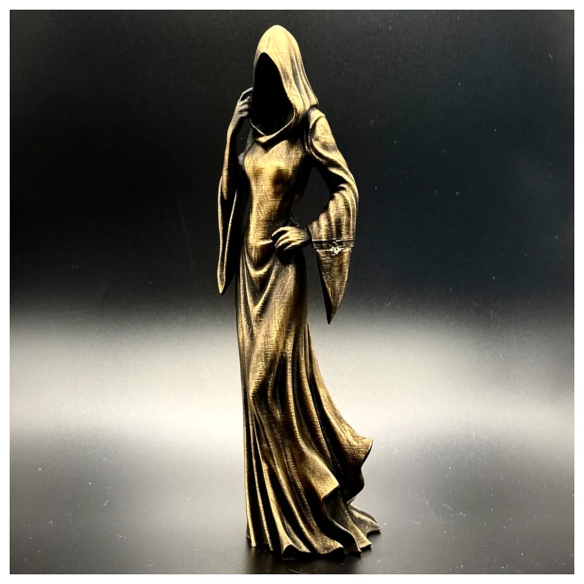 gothic skull statue no face grim girl dark fantasy home decor altar piece