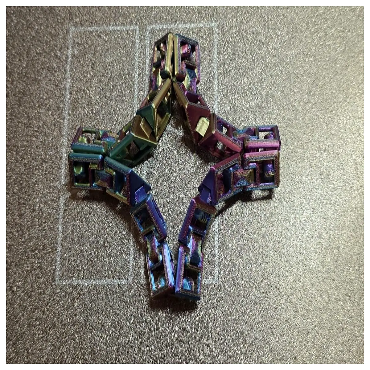 infinite frame cube printed modular puzzle toy