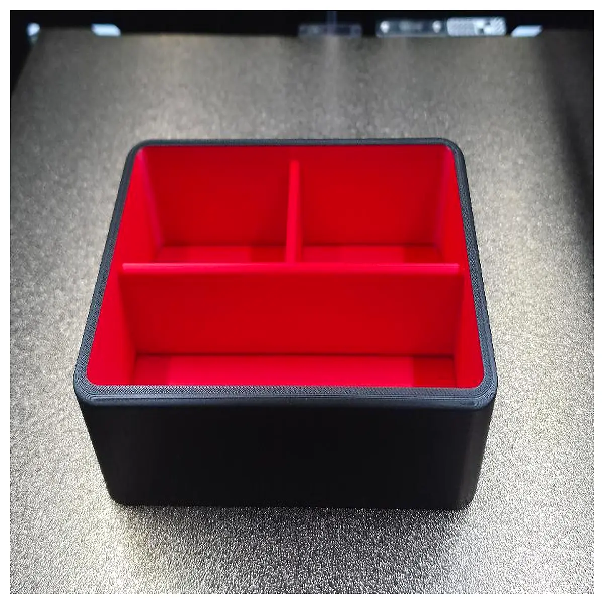3 compartment desktop organizer small plastic tray for pens coins keys office supplies storage box 140x105mm