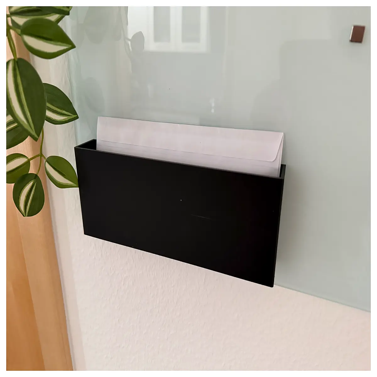whiteboard mail organizer with dry erase surface wall mounted message box for home office entryway memo holder with chalkboard note area