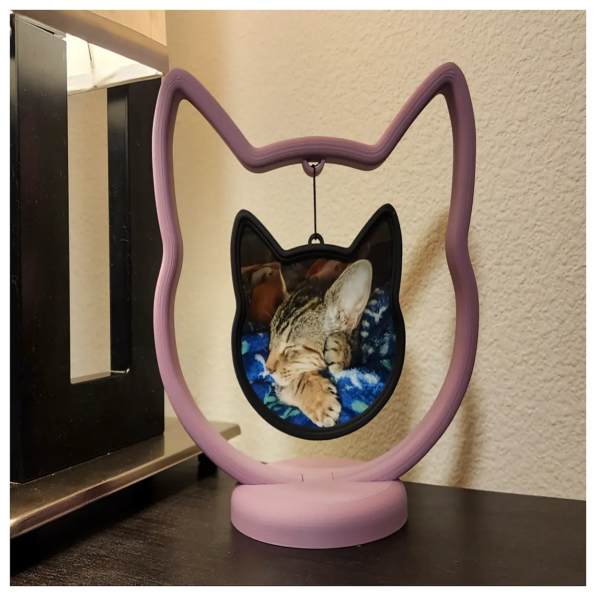 cute cat silhouette photo frame 4x6 inch wall decor for nursery bedroom gift