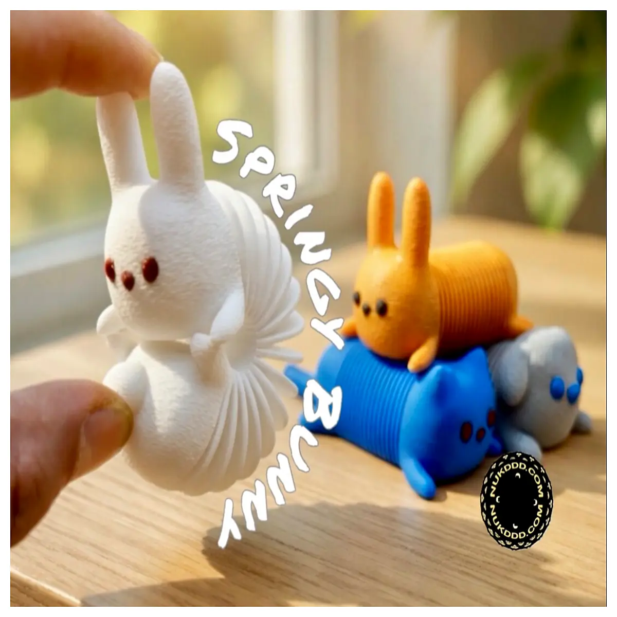 cute spring rabbit fidget toy stress relief for anxiety