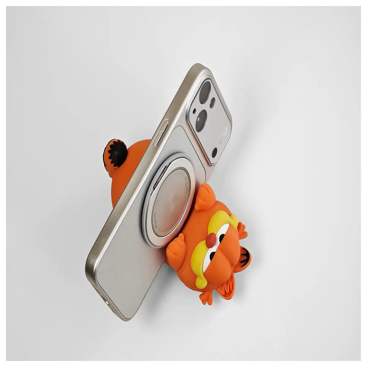 cute phone holder desk cat cartoon character grip for tablet charging