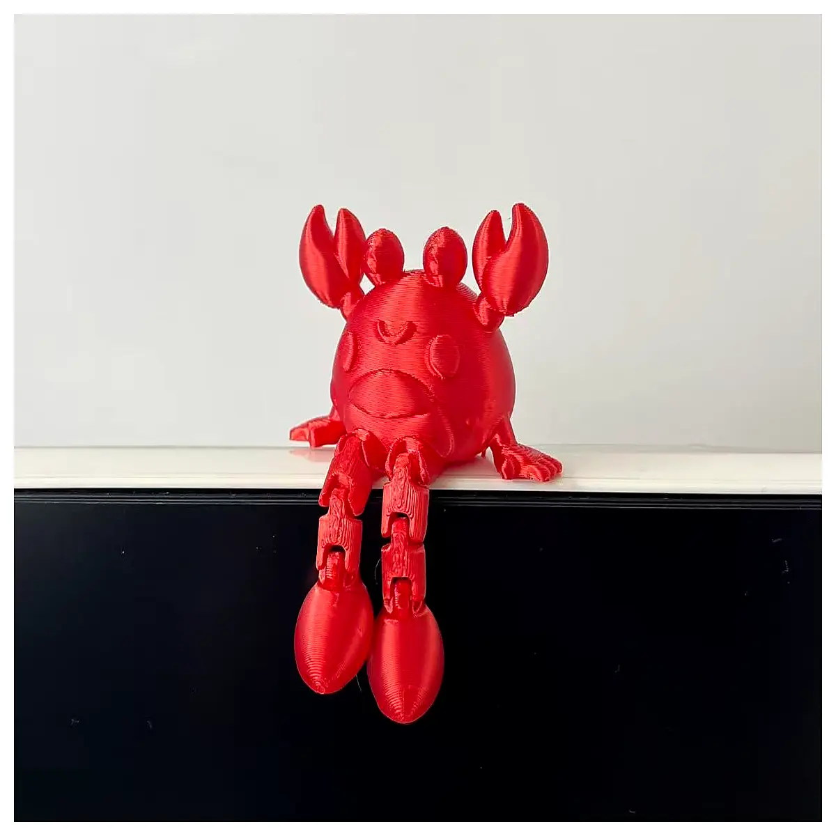cute crab desk figurine articulated joint action figure for computer monitor funny office decor gift desktop toy accessory