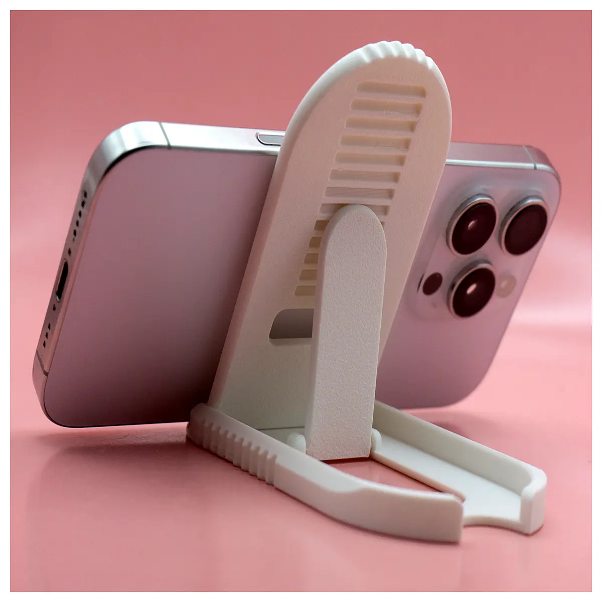 minimalist phone holder for desk sleek aluminum mobile cradle for compact travel grip accessory