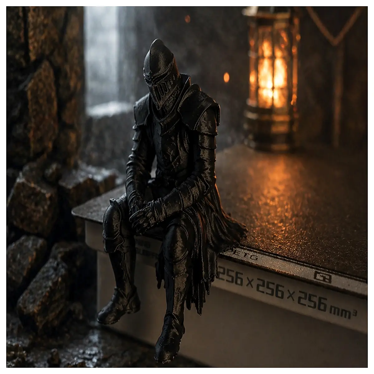 medieval knight statue with cape sitting on horse edge decorative figurine for home garden shelf