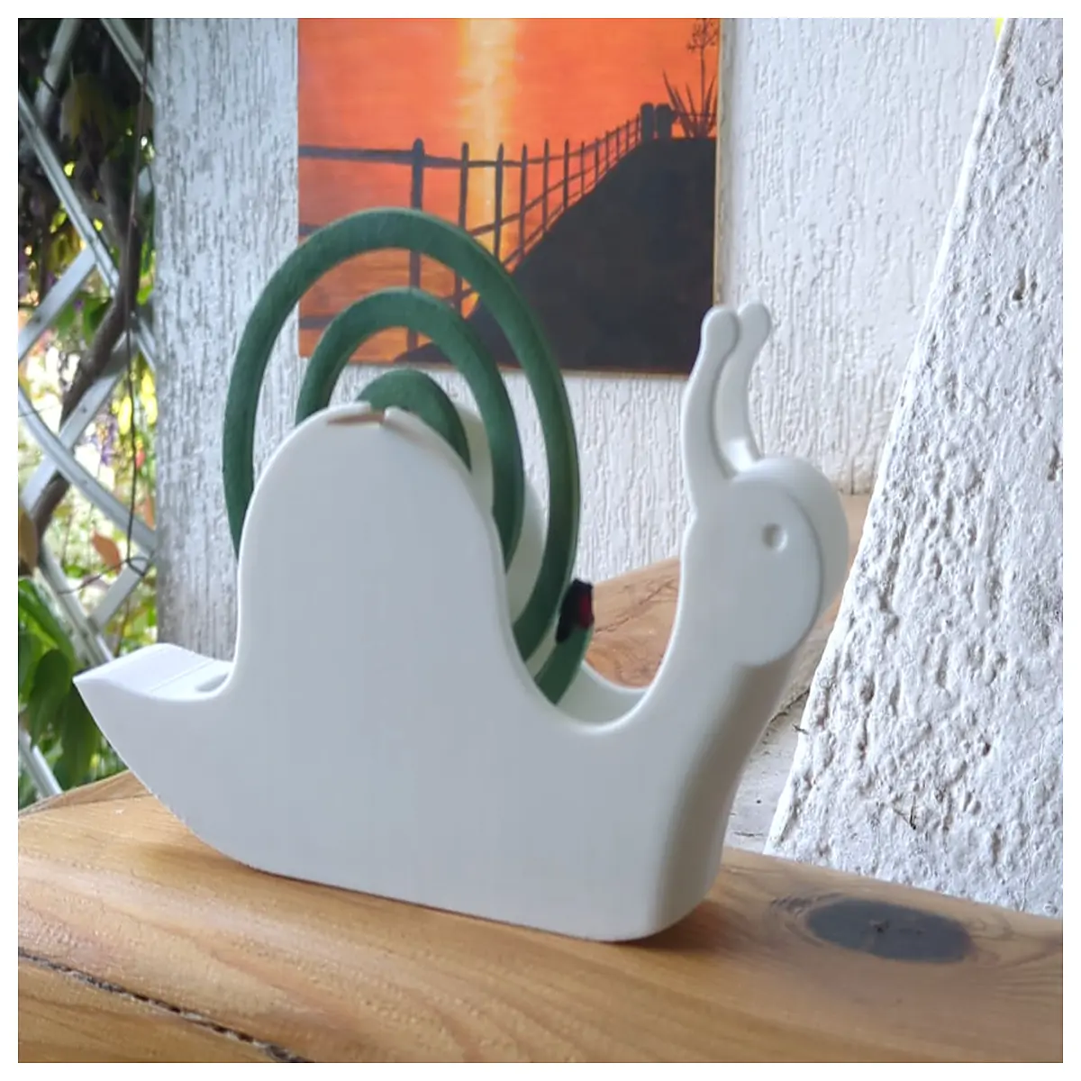 snail incense burner holder for mosquito coils decorative snail coil safe heat table top accessory