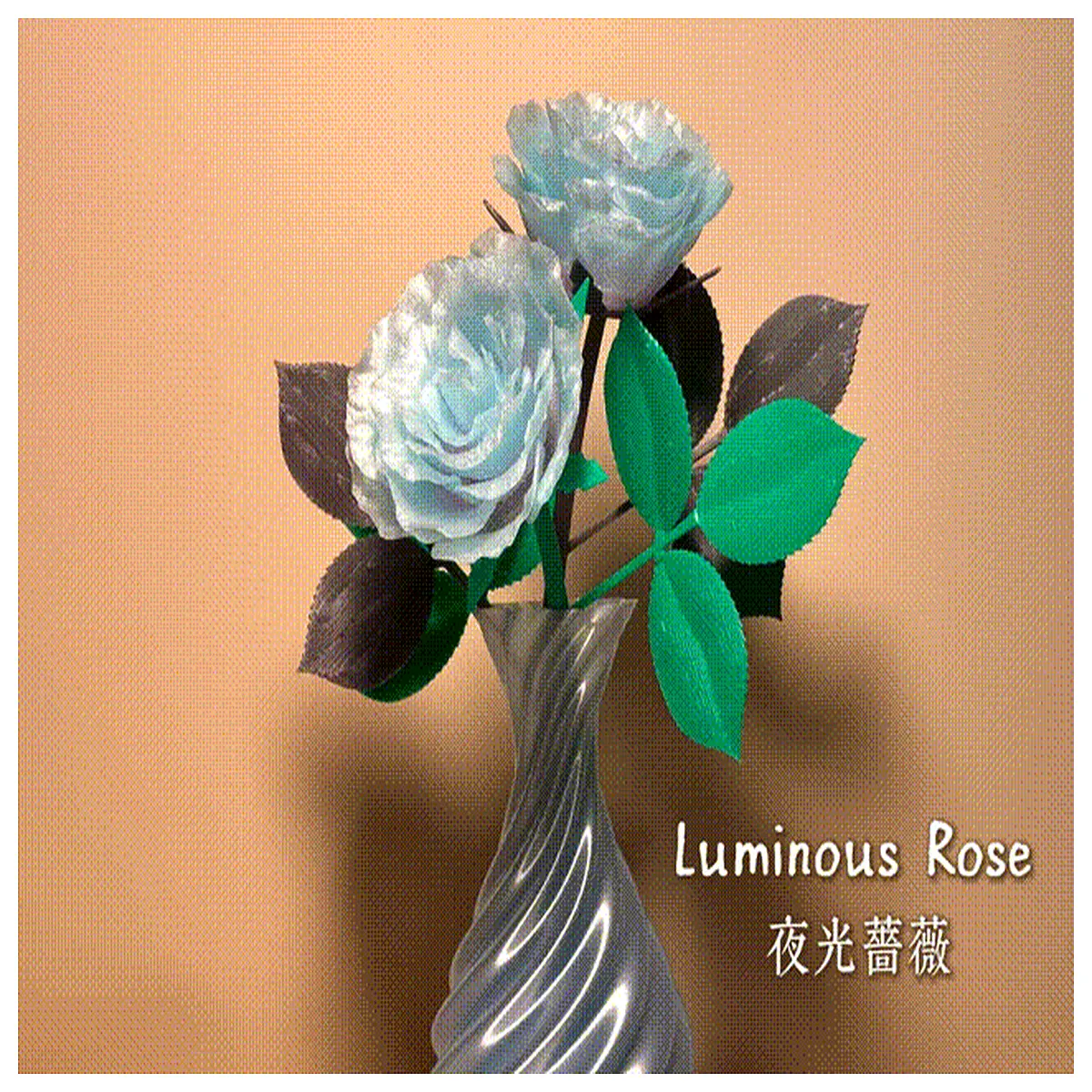 glow in the dark rose pendant necklace luminous flower jewelry her night glowing charm bracelet