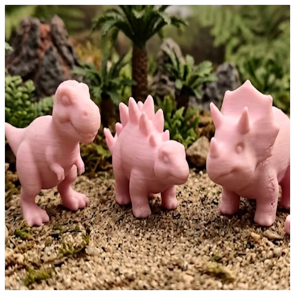 cute mini triceratops plush toy small dinosaur figurine for desk decor kawaii 3 horned pet gift