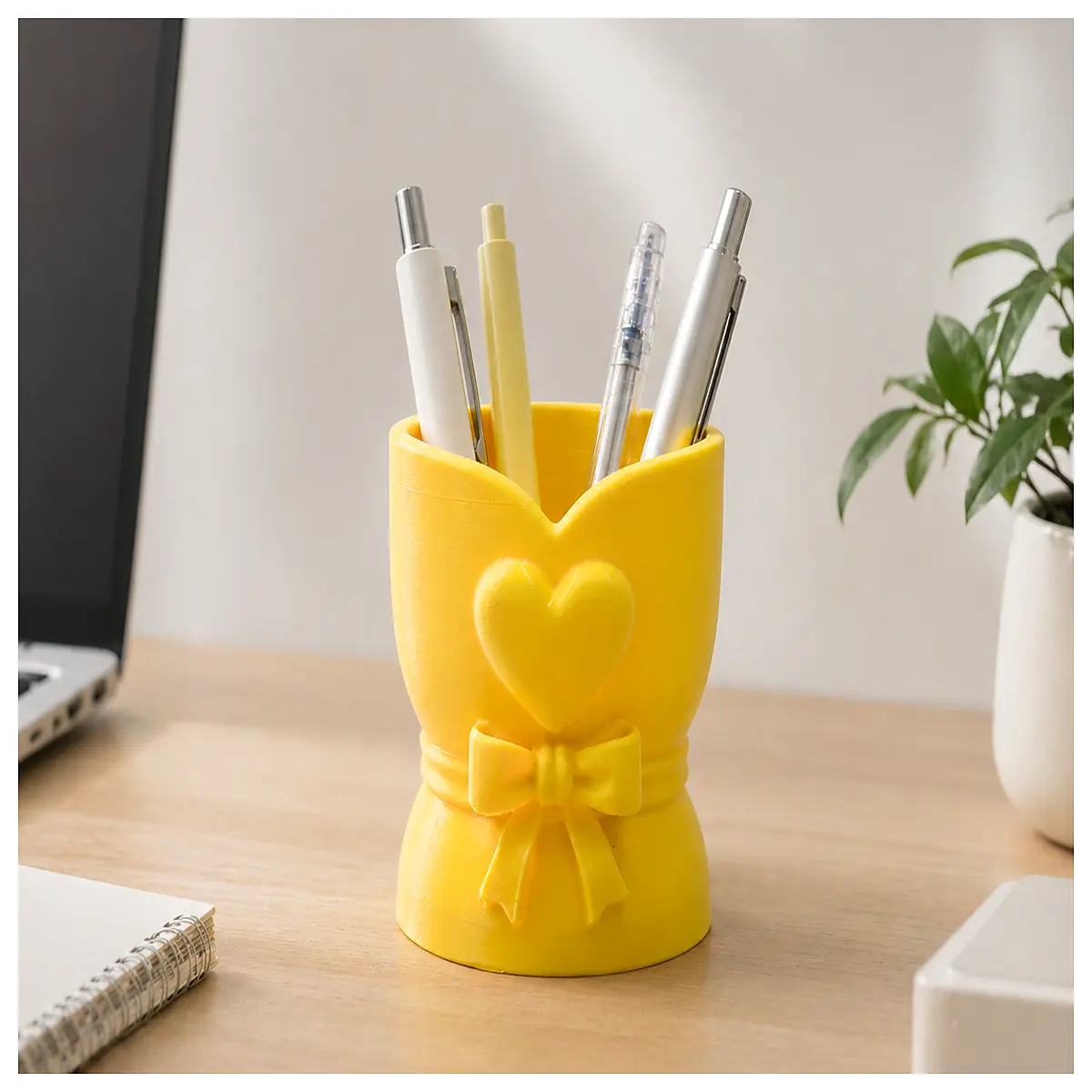 floral desk organizer cup holder for pens makeup brushes storage container