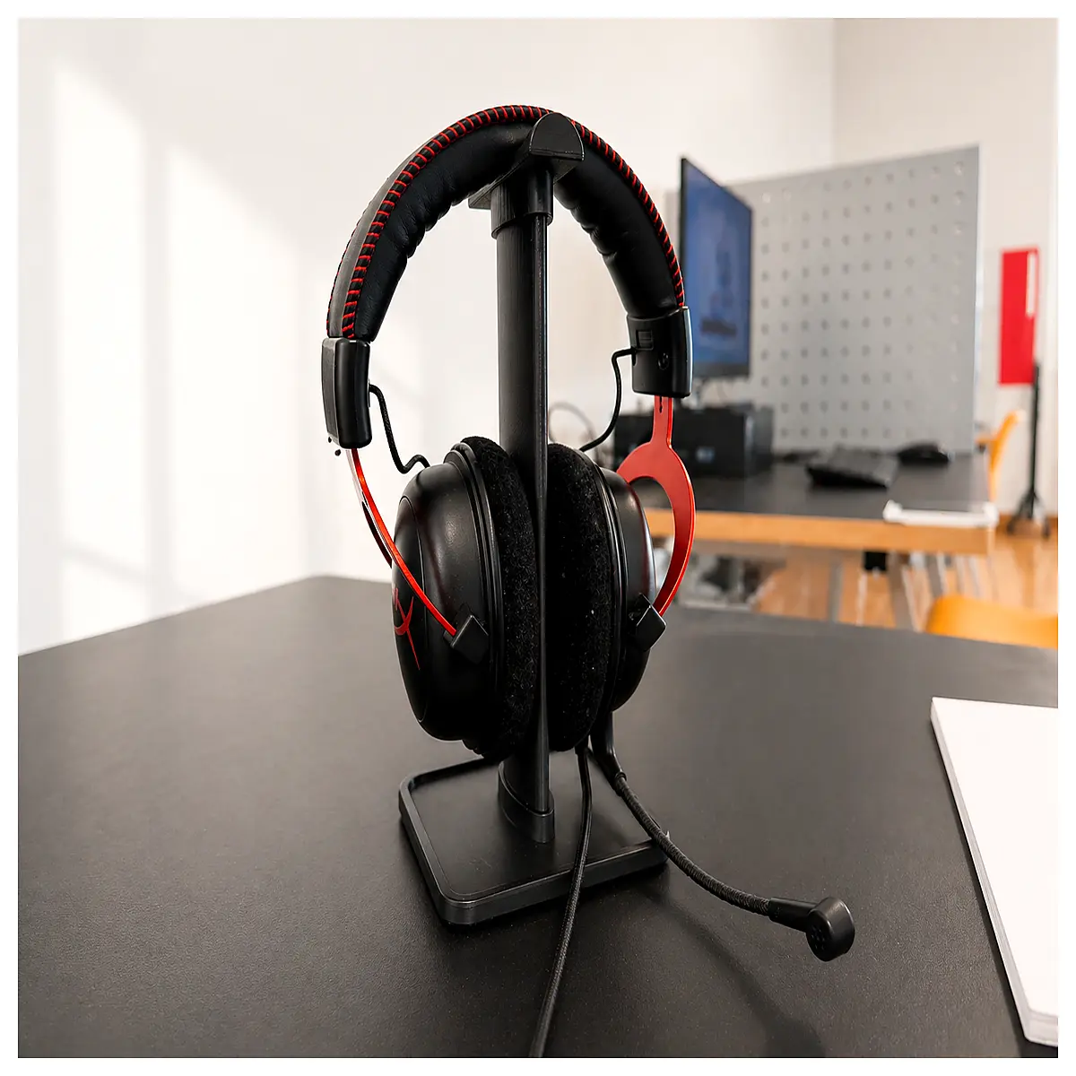 headphone with cup holder tray desk organizer for gaming headset storage