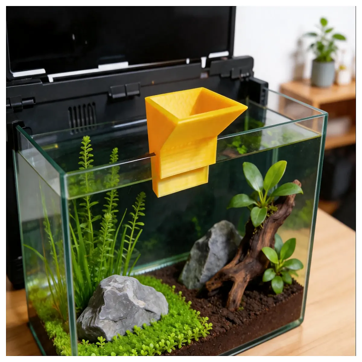 aquarium top filter reservoir tank upgrade overflow box sump for freshwater fish tanks