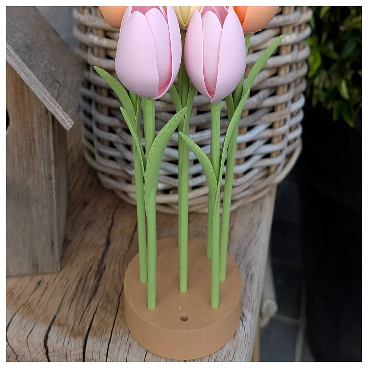 tulip flower holder for fresh cut stems table centerpiece vase support