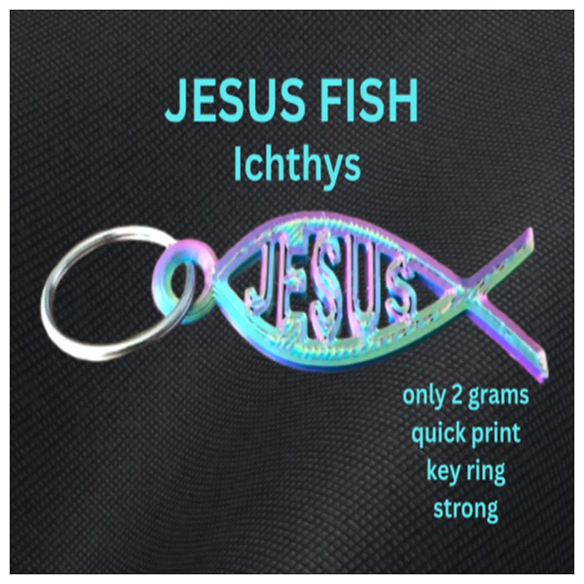 christian faith keychain jesus fish pendant metal car keys believers