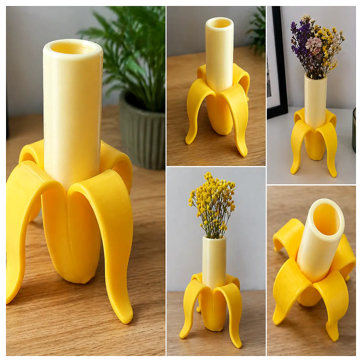 banana peel vase sustainable decor eco friendly flower holder zero waste home accent natural material planter
