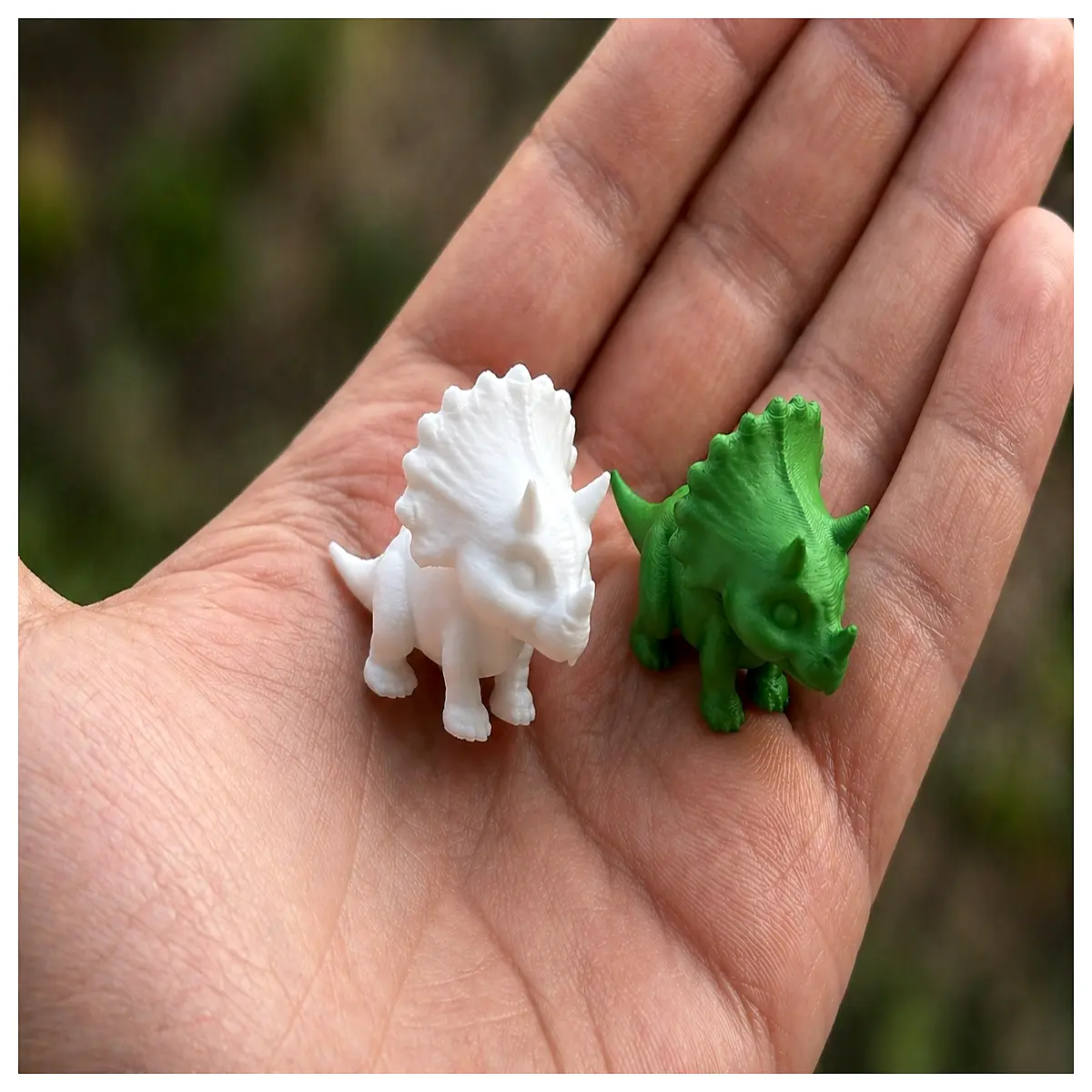 cute mini triceratops figure for kids desk decor small collectible