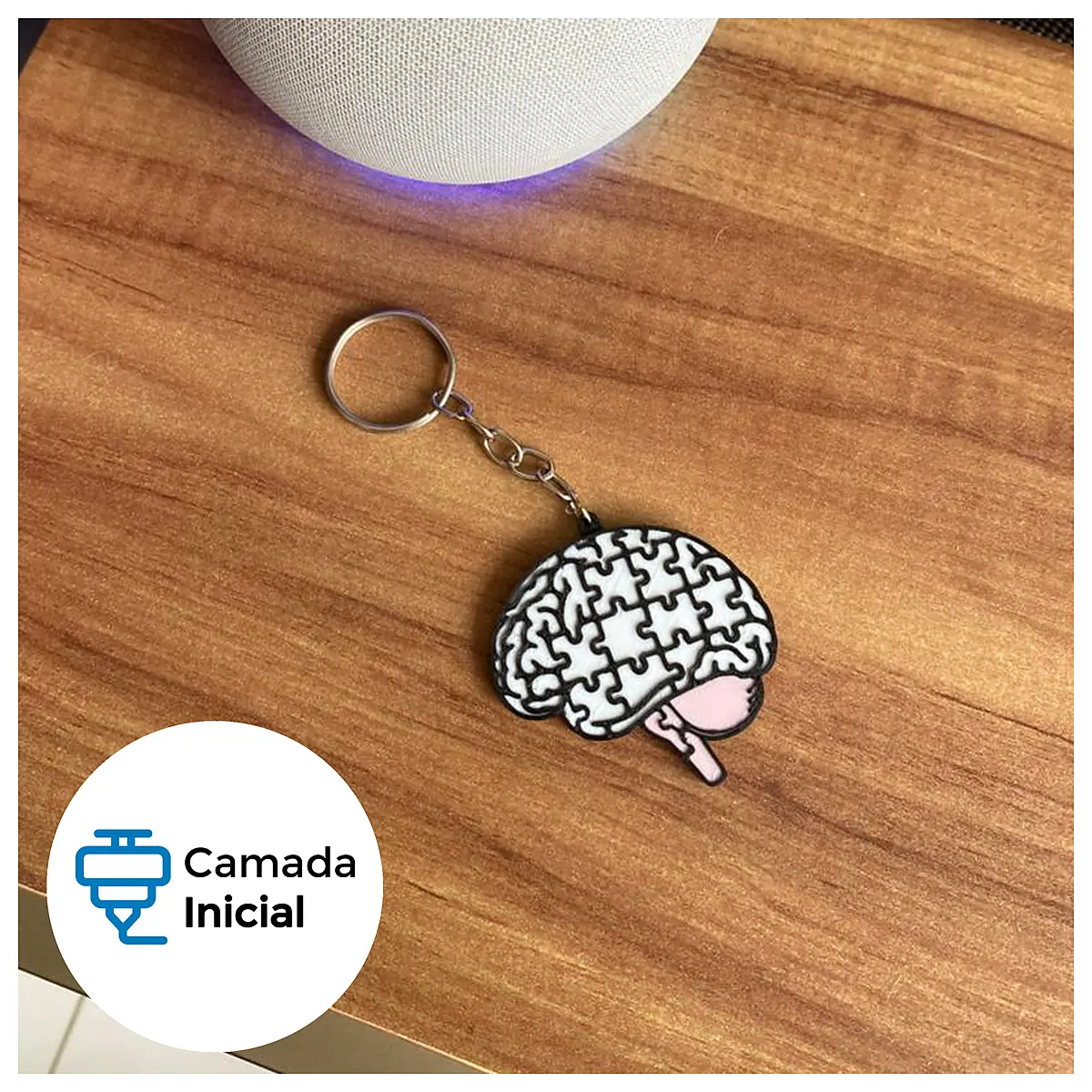 psychology keychain brain symbol student gift neuroscience charm bag accessory