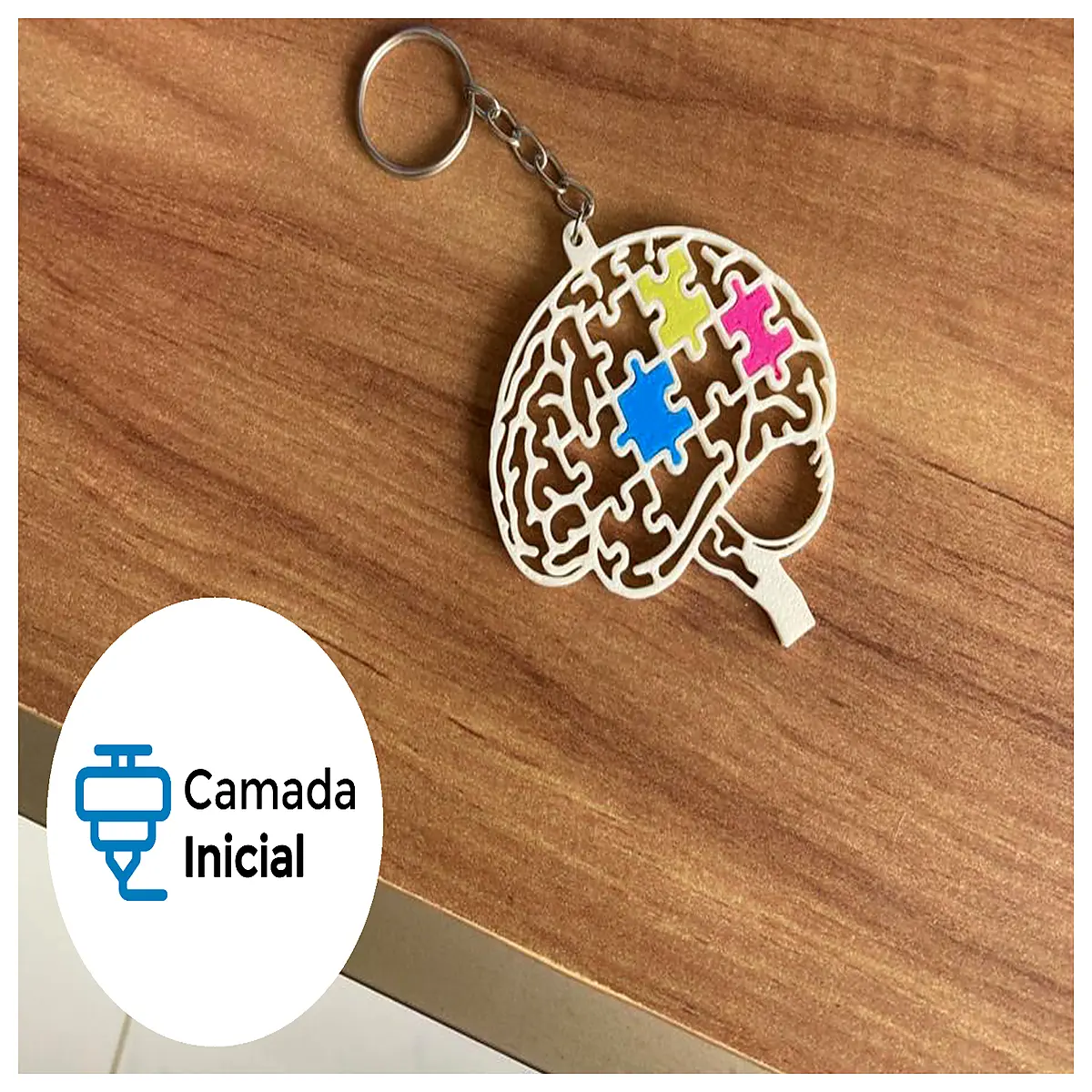 psychology keychain brain symbol mental health awareness students counselors