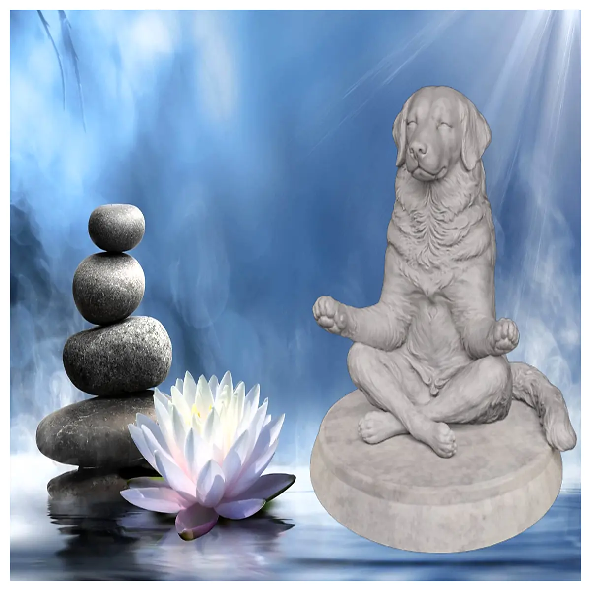 zen bernese mountain dog art print minimalist wall decor calm pet lover gift
