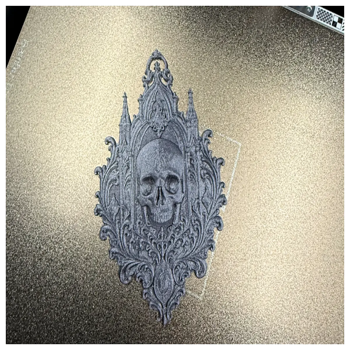 gothic skull reliquary box vintage goth jewelry storage coffin style trinket holder dark academia aesthetic