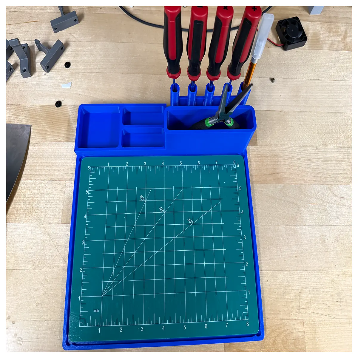 dollar tree crafts cutting mat 9x7 repair station tray organizer for scrapbooking tools storage