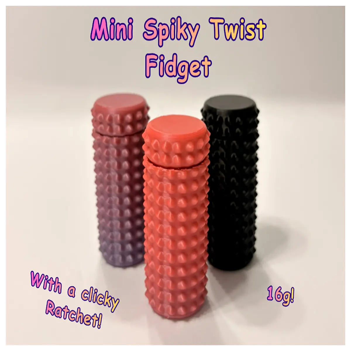 mini spiked ratchet stress ball fidget toy for anxiety relief adult sensory tool desk gadget