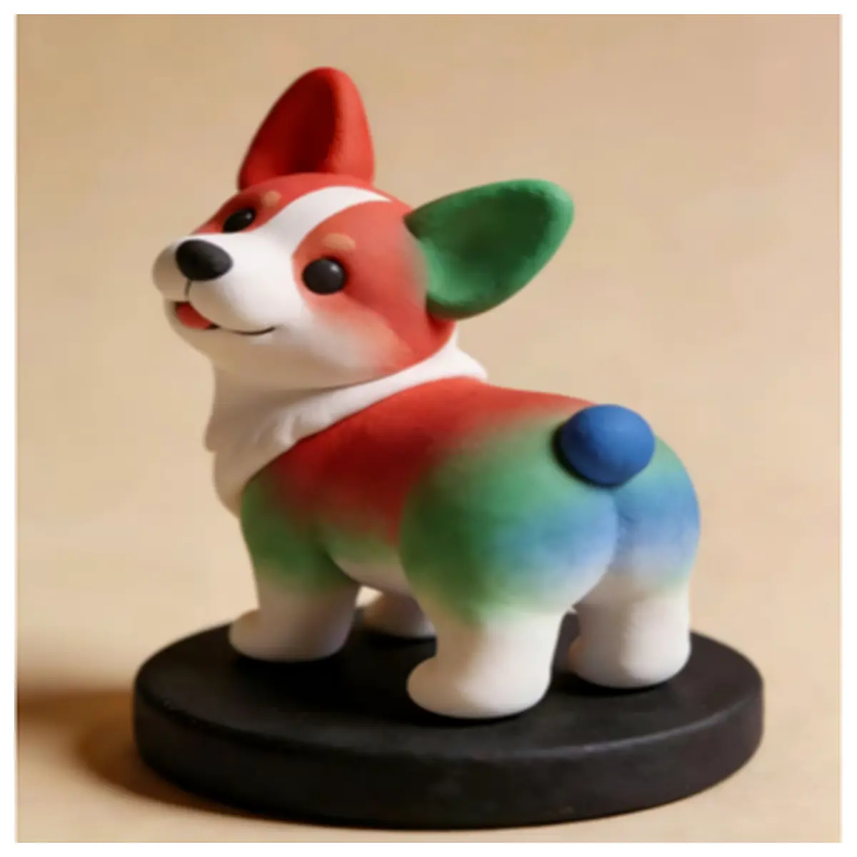 cute corgi figurine statue for desk home decor resin dog gift pet lover ornament