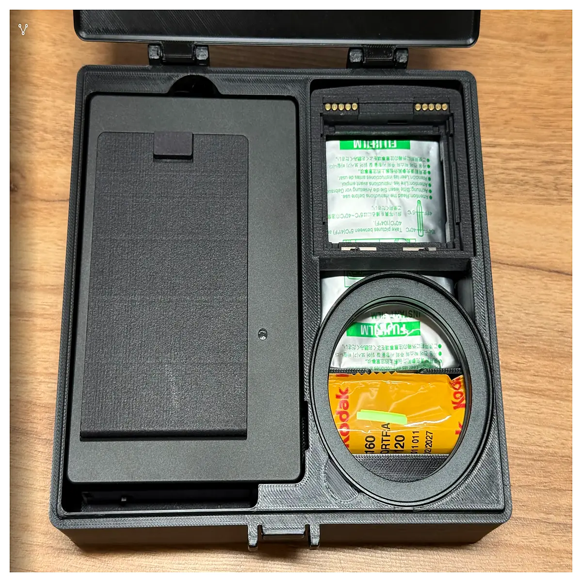 bronica etr film back storage case accessory organizer no hardware needed