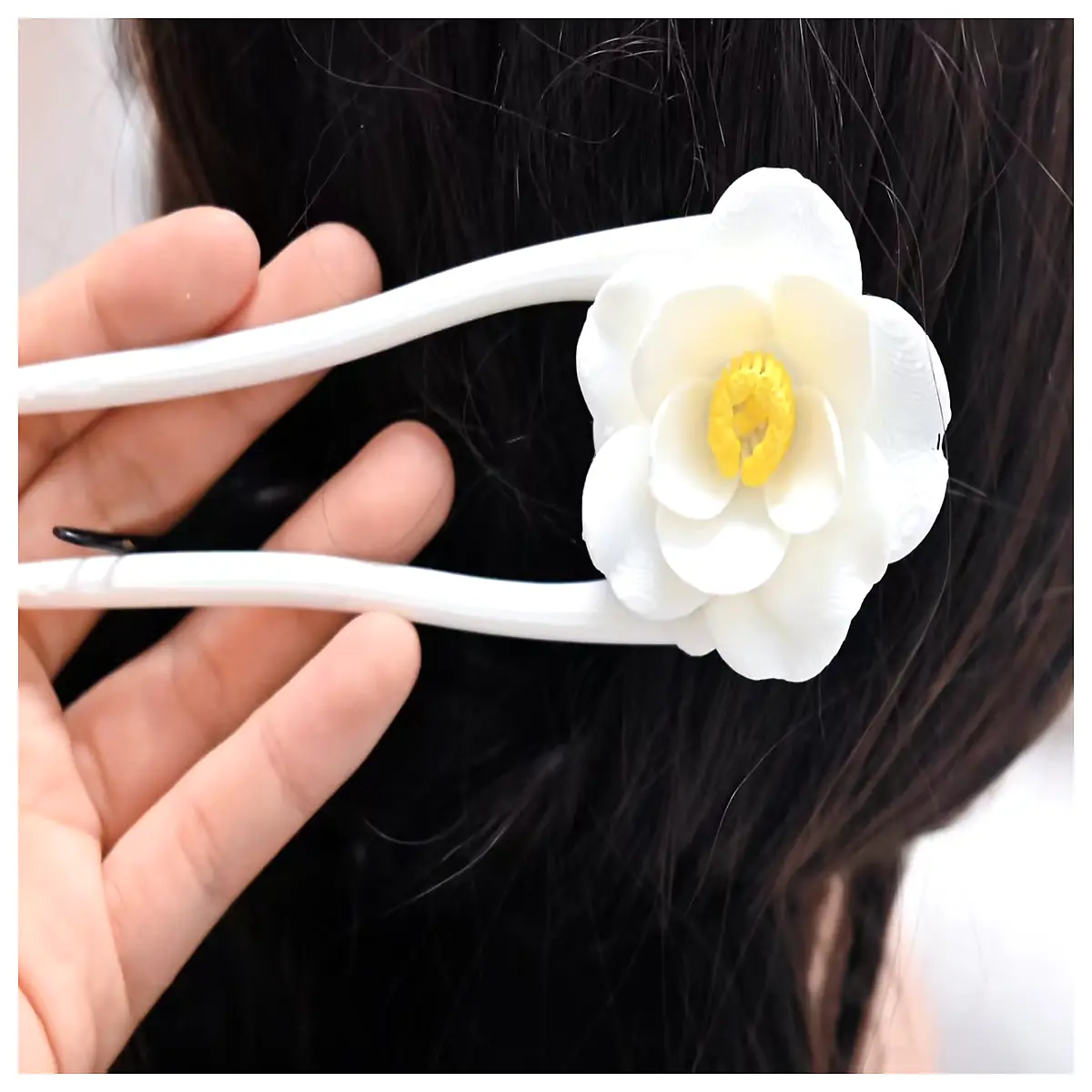 vintage hair stick with camellia and rose flower design traditional chinese style ornamental hairpin for women elegant updo accessory