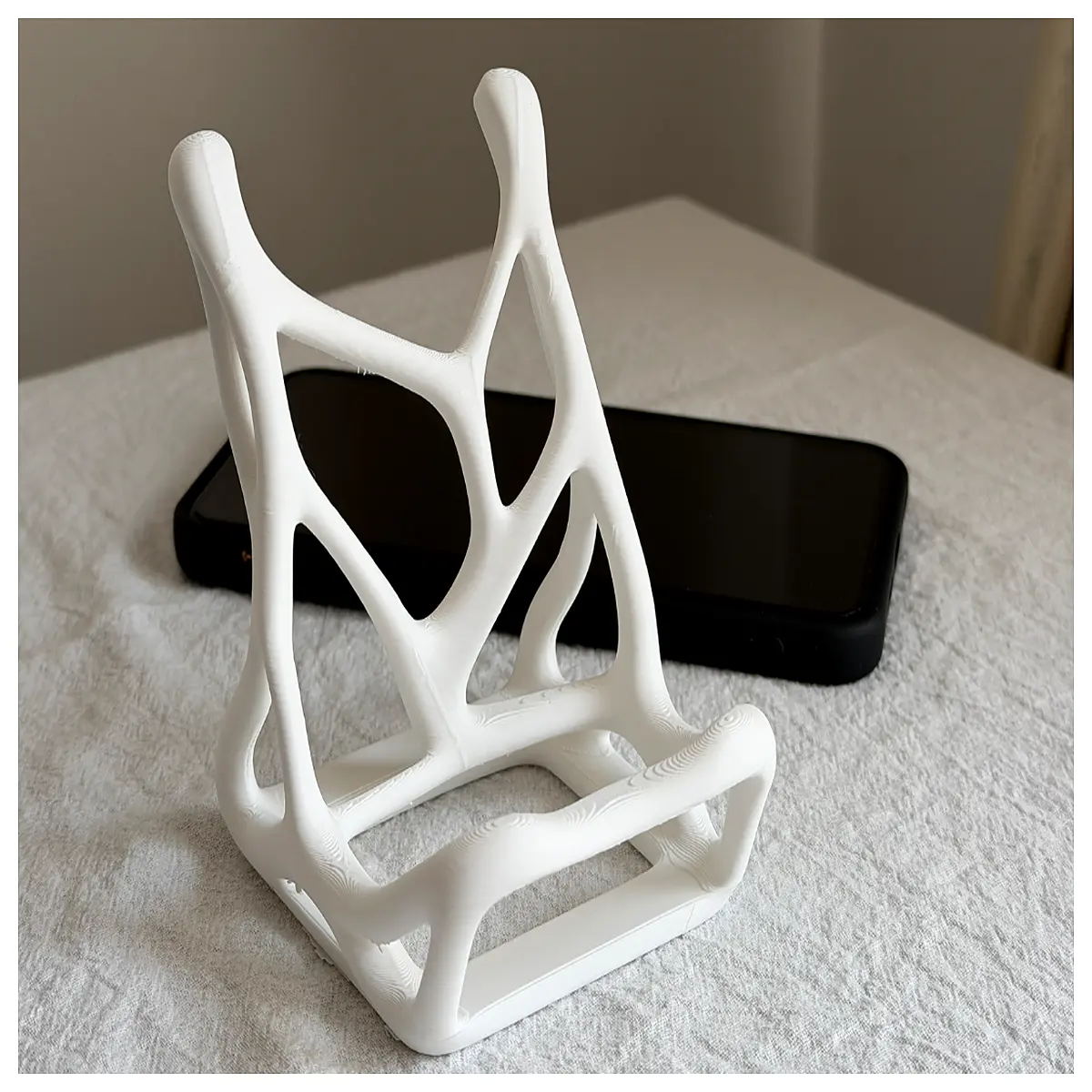 skeleton phone holder adjustable desktop grip for video call watching
