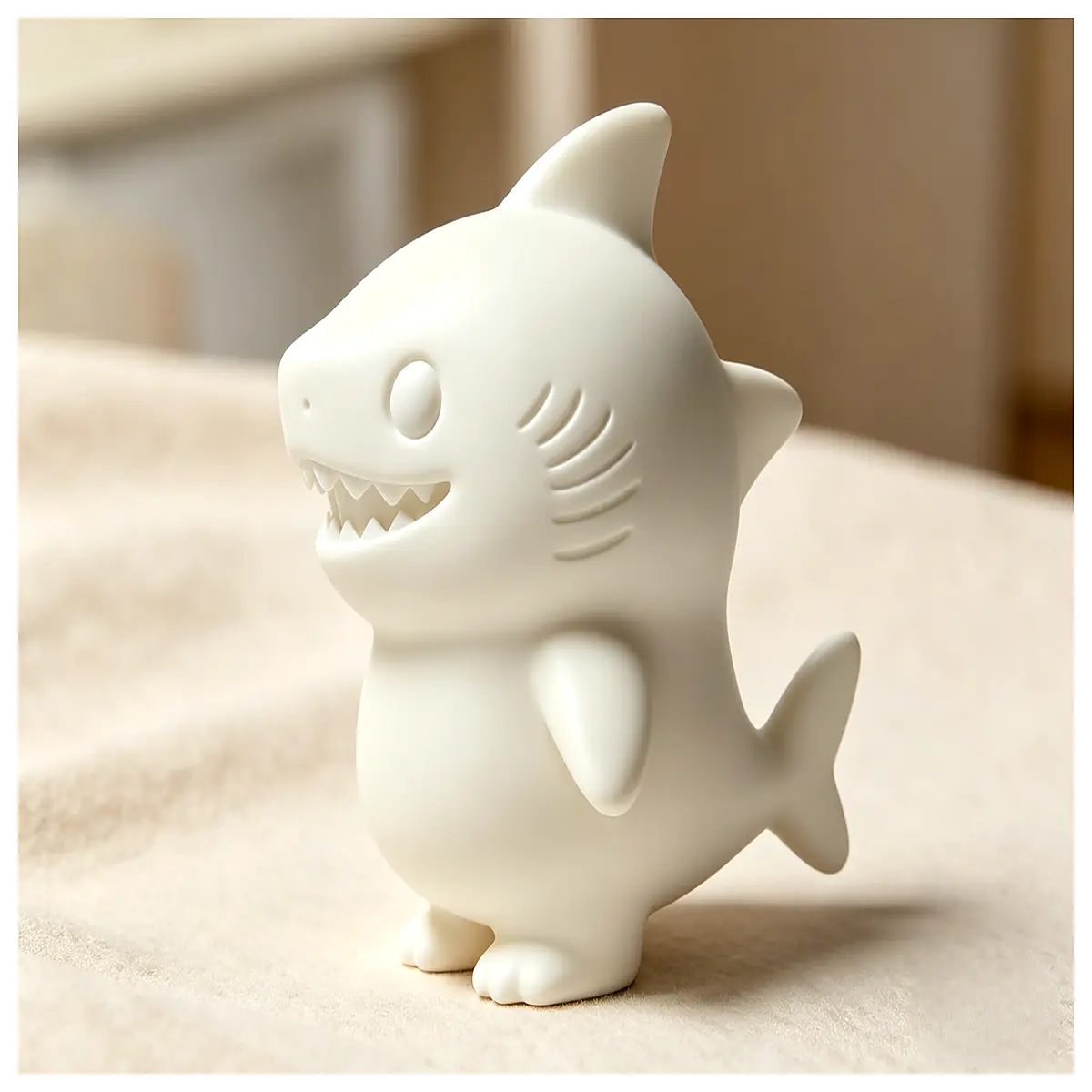 cute shark figurine plush toy desk decoration cartoon killer whale statue for kids room home office shelf