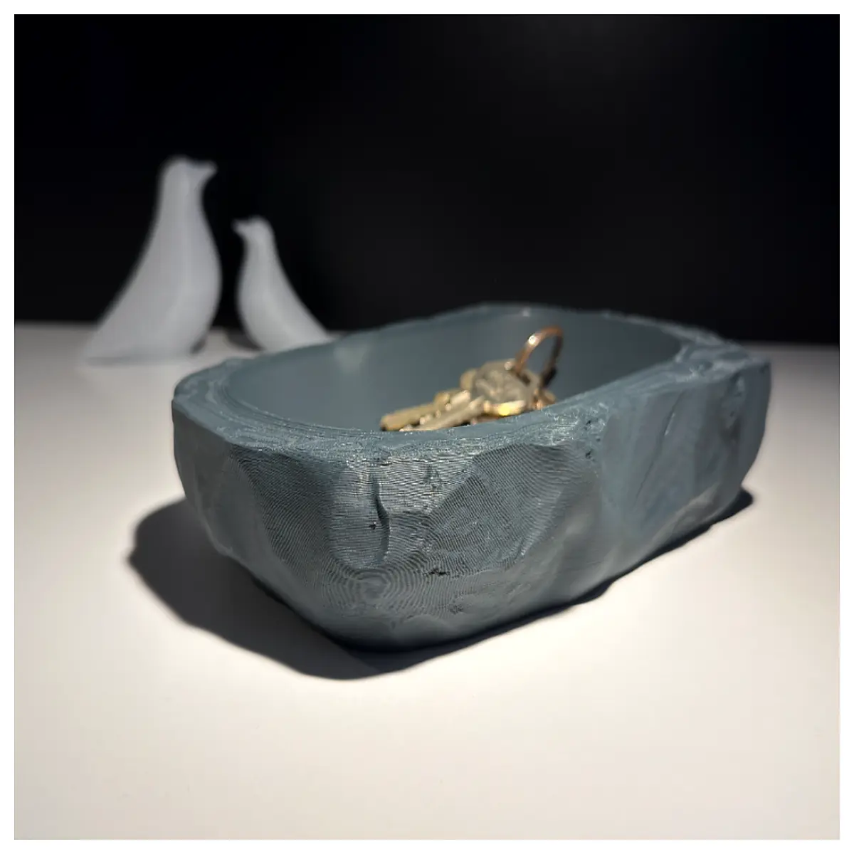 rustic stone bowl for home decor natural rock planter pot modern minimalist concrete vase ceramic serving dish zen garden centerpiece