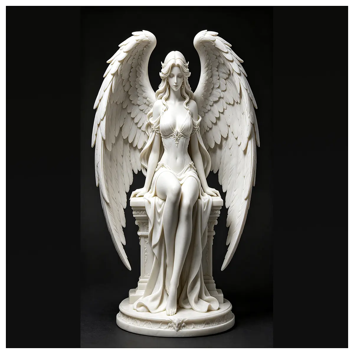 detachable back support cushion for sitting angel statue repair parts replacement