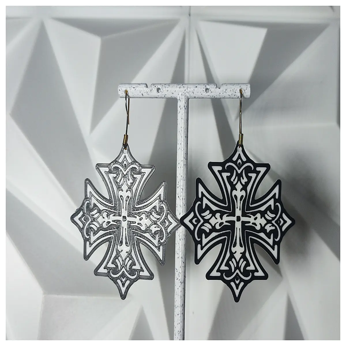 steel legend earrings for women men industrial gothic jewelry gauge piercing studs edgy metal hoop earrings punk rock silver accessories