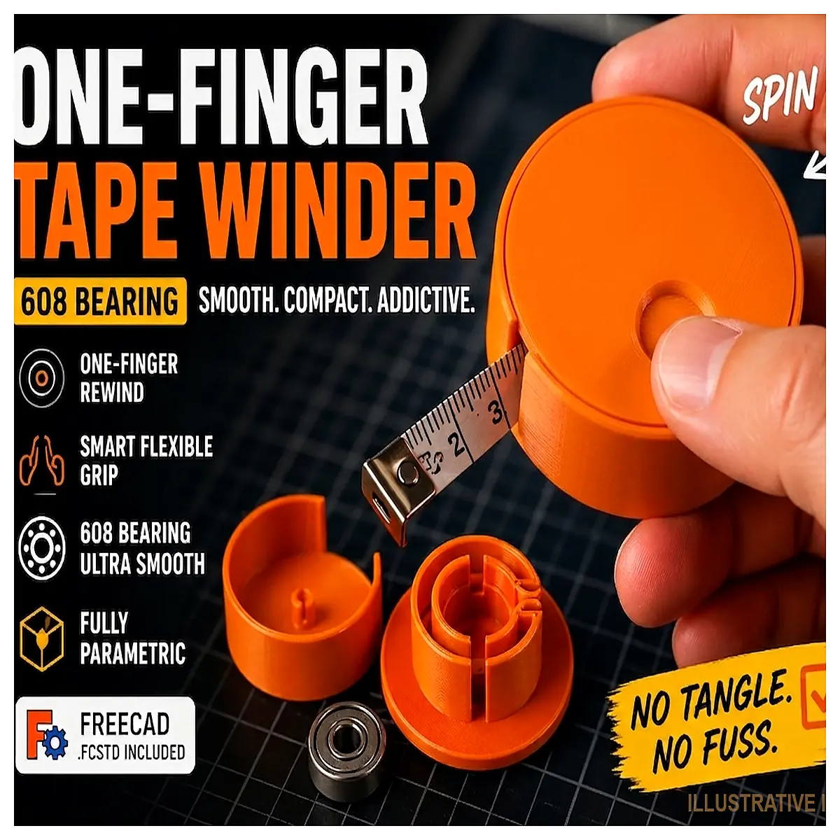 single finger tape measure retractable reel auto rewind mechanism replacement parts for measuring tools