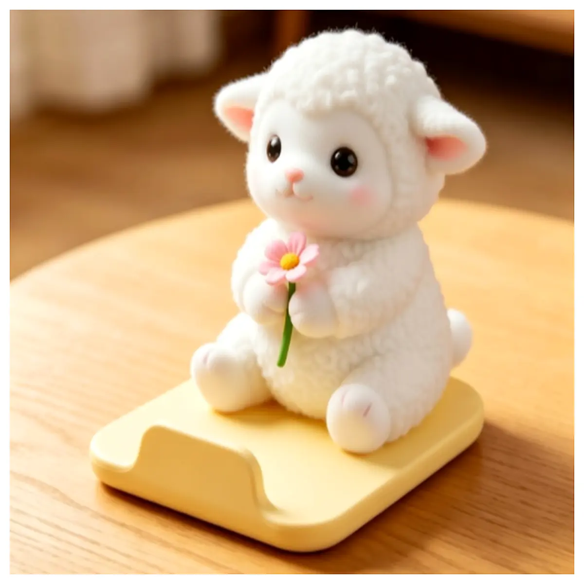 cute animal phone holder for desk kawaii cartoon character grip adjustable tablet mount non slip base for
