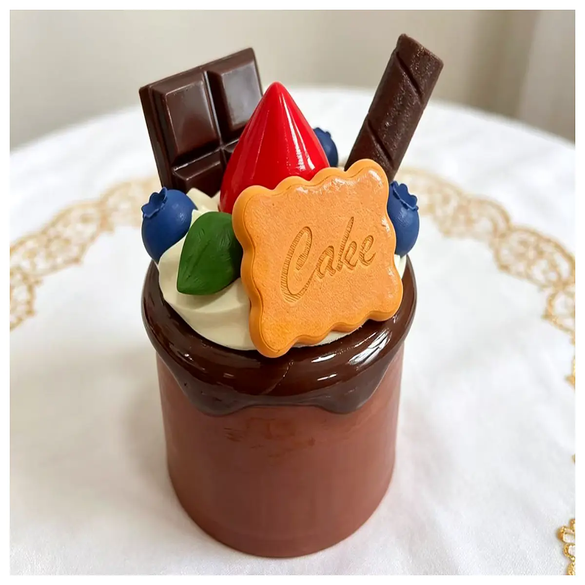 chocolate strawberry cake shaped storage box multi purpose organizer for desk jewelry candy gift packaging container