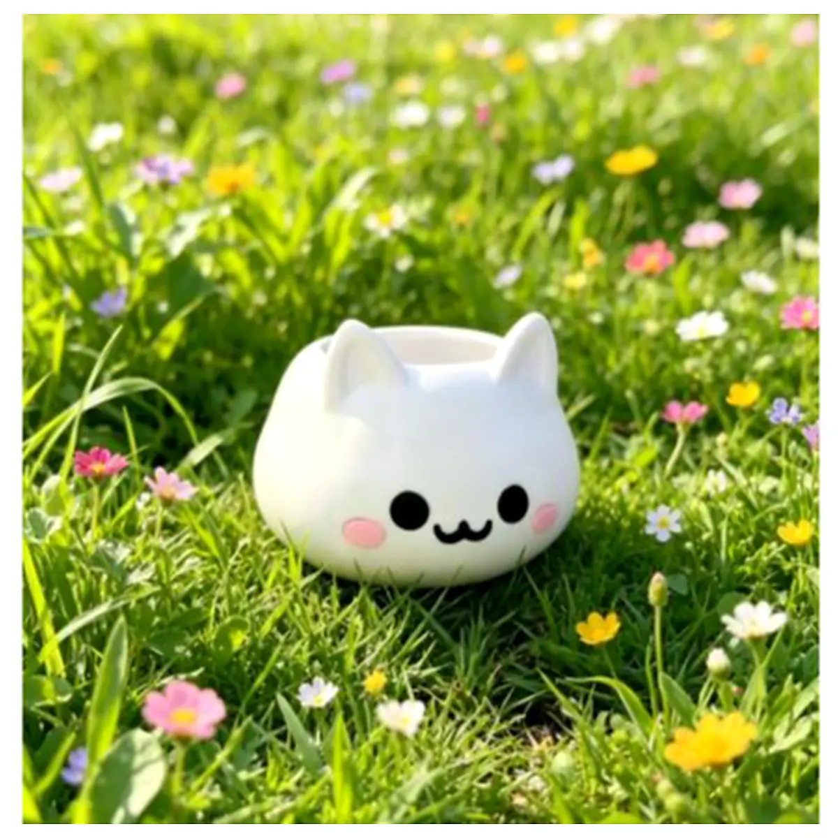 cute cat planter storage box for indoor plants small pot organizer shelf