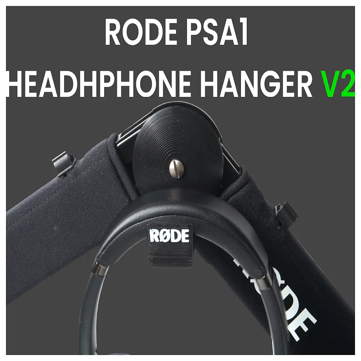 v2 rode psa mic mount adapter for boom arm headphone hook holder clip for streaming podcast recording studio equipment