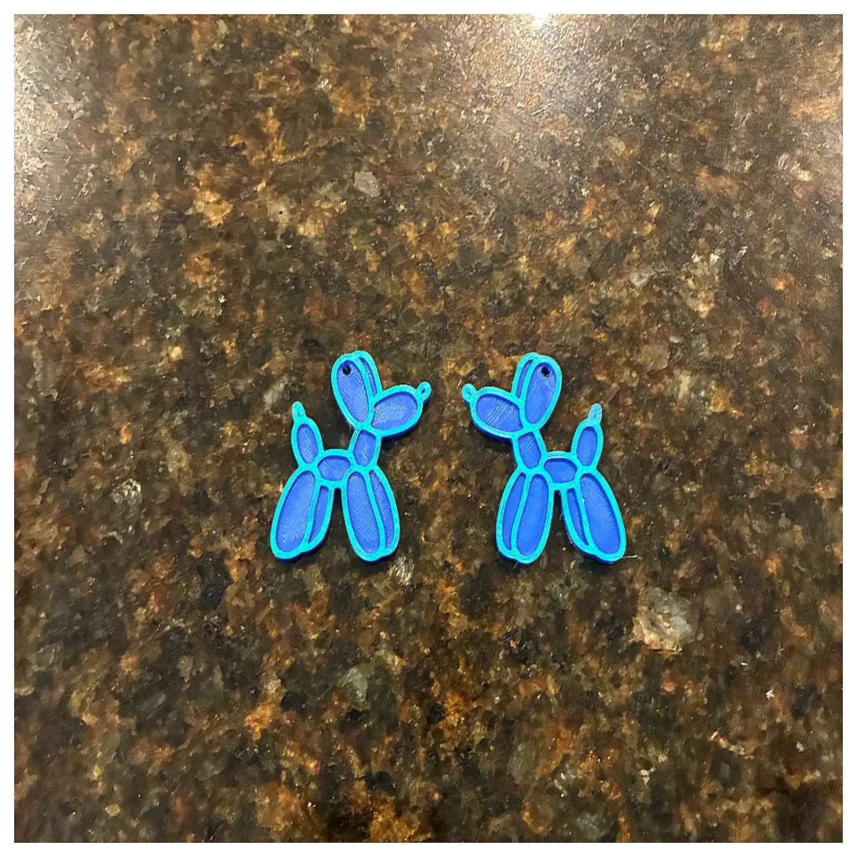 cute balloon dog earrings for women playful party jewelry fun animal shape dangle studs
