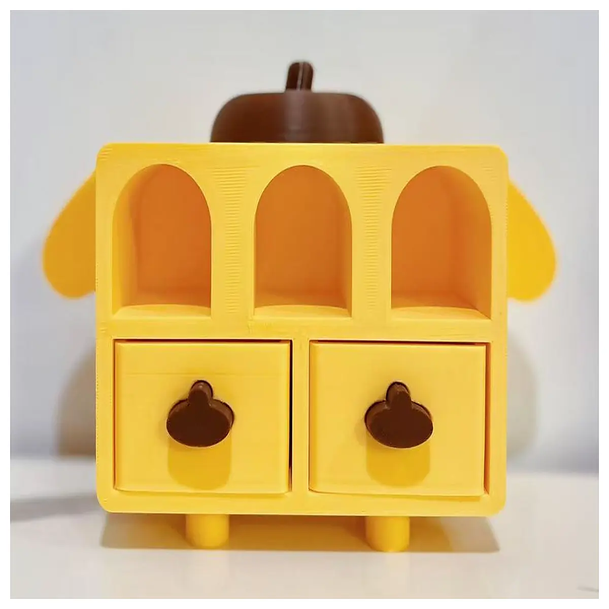 pompompurin desk organizer box cute cartoon stationery storage container for office supplies and makeup