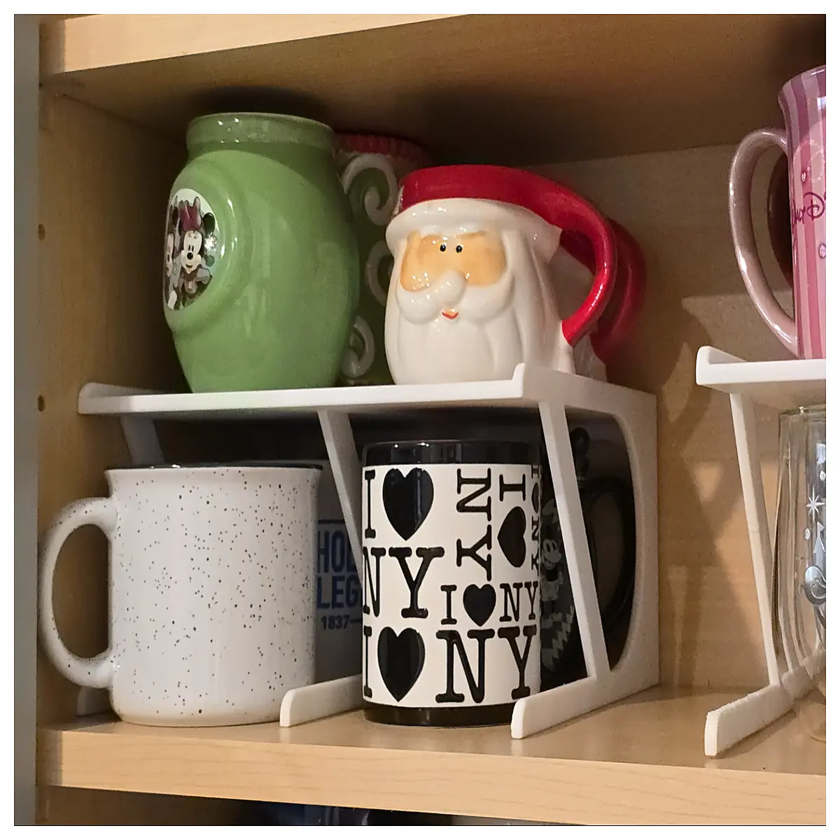 wide coffee mug rack organizer for kitchen counter storage