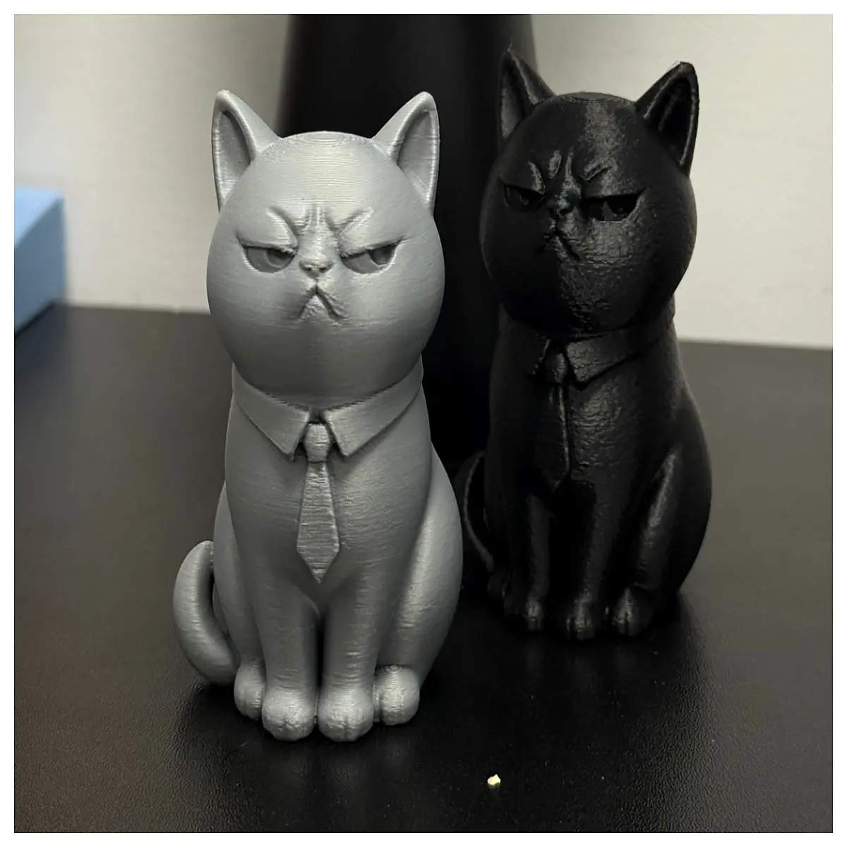cute cat ceo plush toy funny boss figurine office desk pet decoration adorable meow manager coworkers