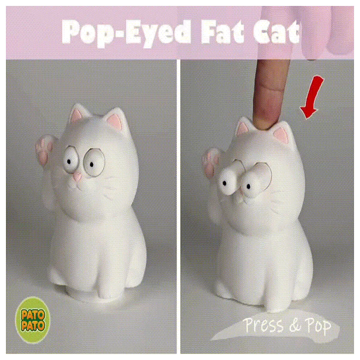 fat cat with bulging eyes plush toy chubby round doll for desk decor