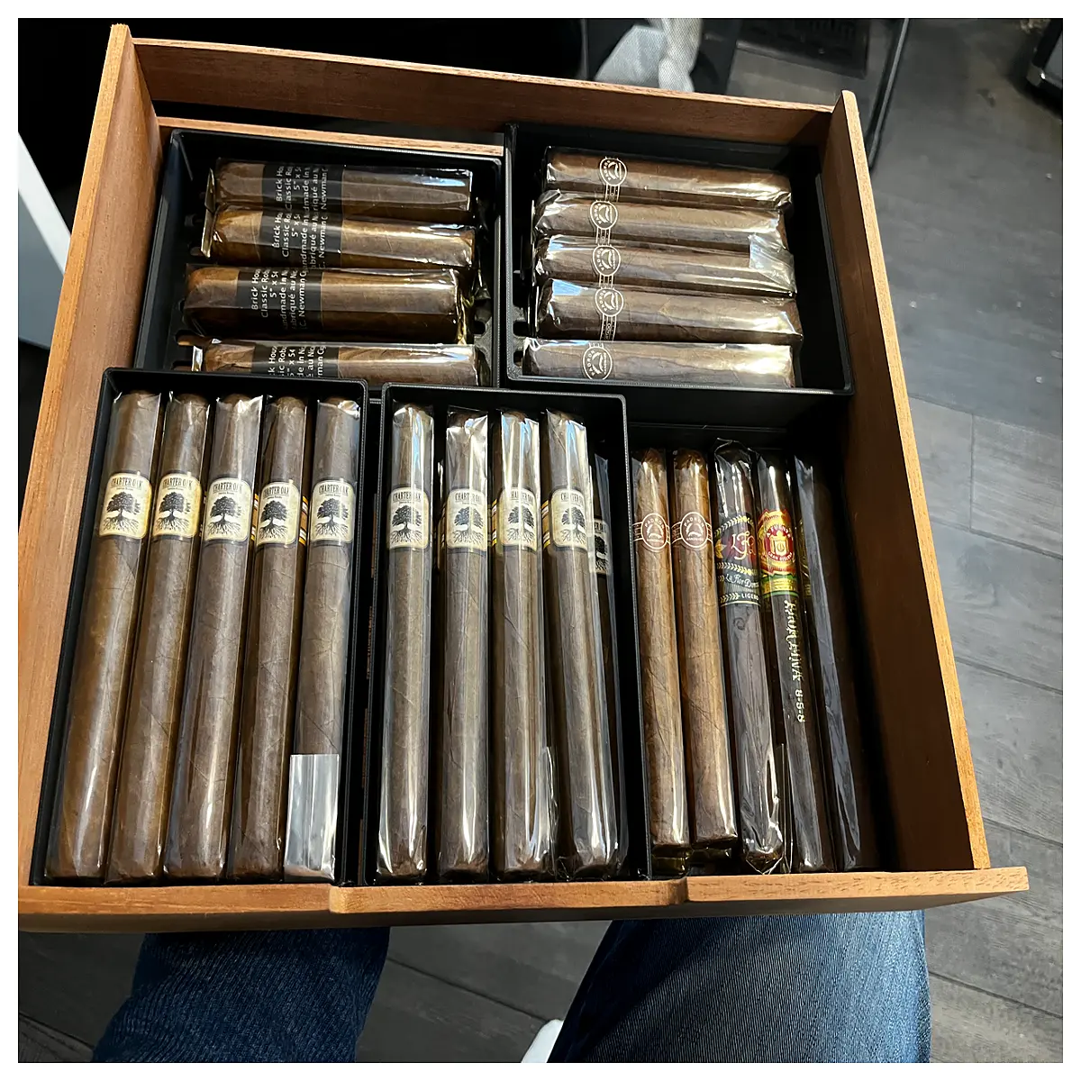 humidor tray for cigar storage wooden organizer box accessories