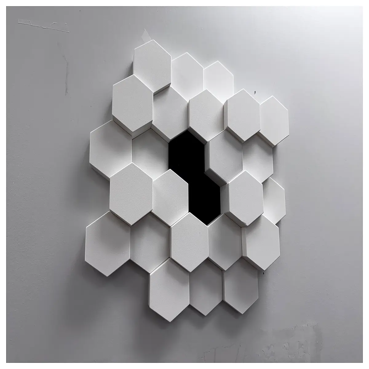 hexagon wall decor modern geometric metal art panels for living room loft industrial home decoration